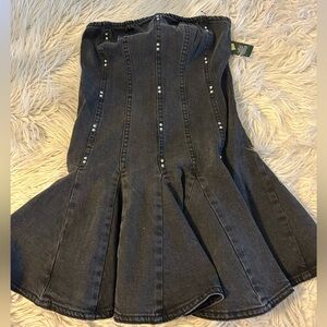 Women’s Stylish Black Denim Dress
